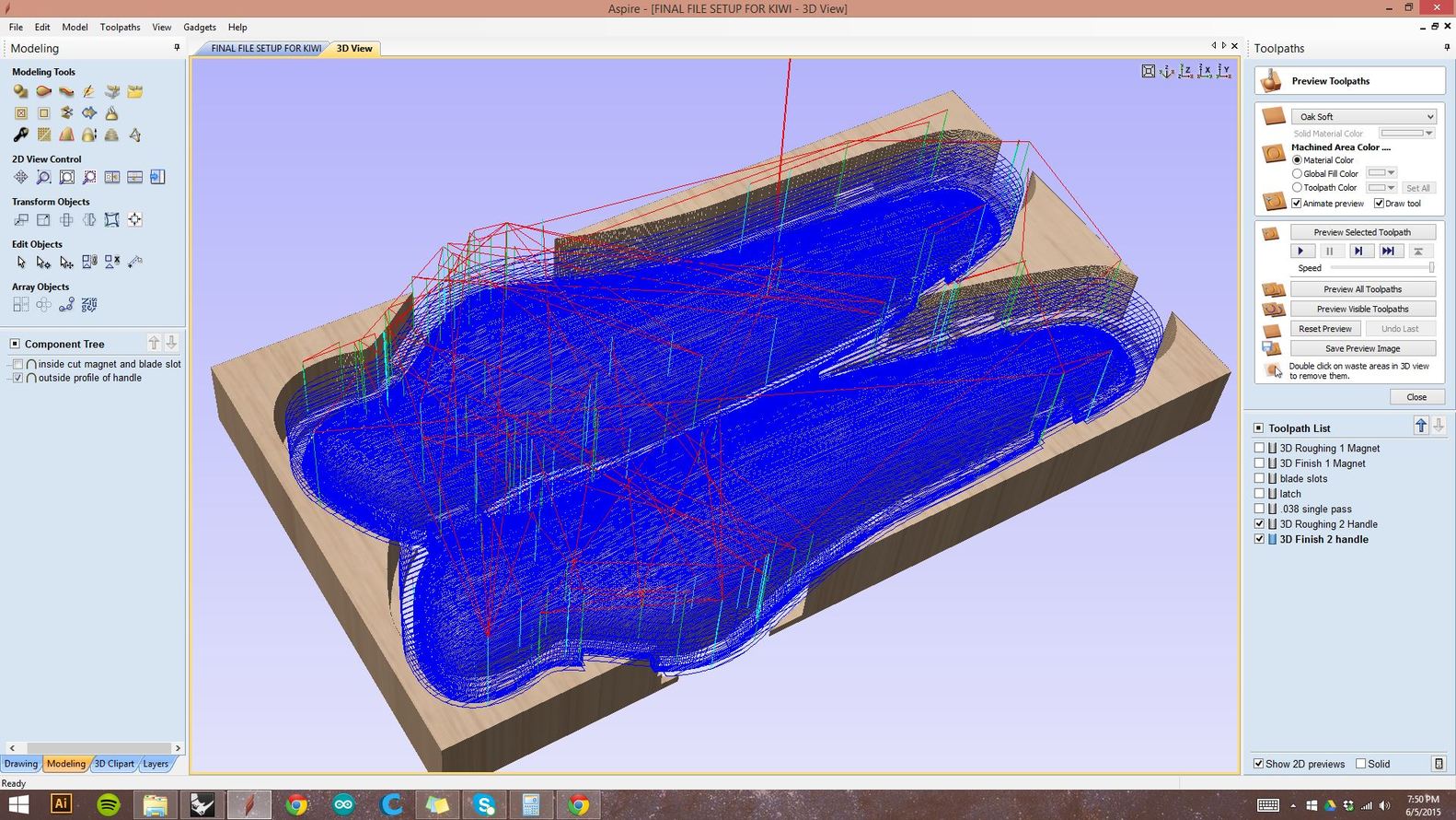 Ergokiwi: CNC tooling and path setup
