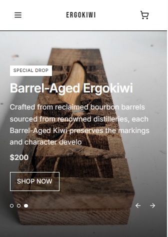 Ergokiwi: Barrel-aged material study